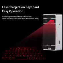 Portable bluetooth virtual laser keyboard wireless projection mini touch keyboard for computer mobile phone with mouse function